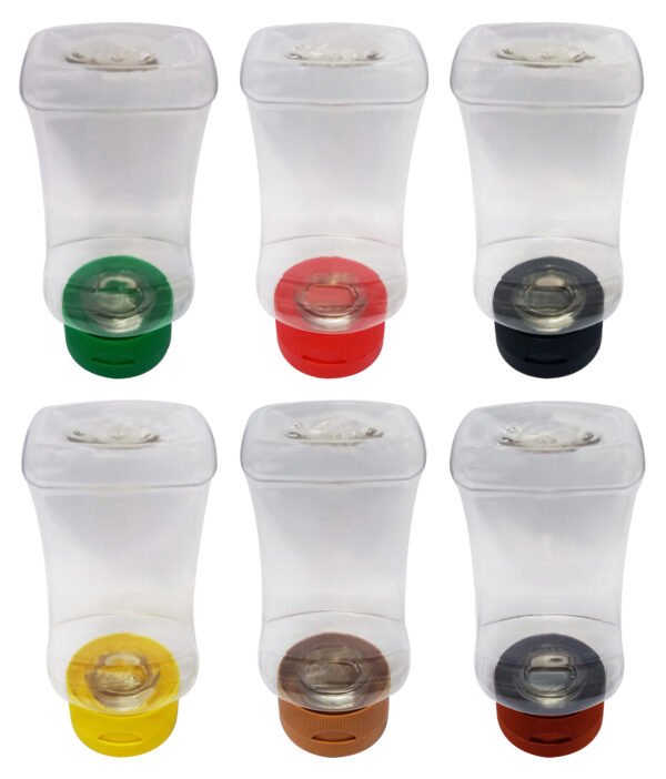 25 Frascos Plásticos Cristal Pet 200ml Molho Tampa Top Down - Imagem 4