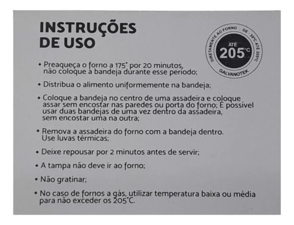 75 Bandeja Forneável Preta 1000ml 210x160mm Galvanotek G201 - Imagem 7