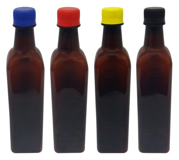 128 Frascos Plástico Âmbar Pet 500ml Tampa Rosca Lacre Aze
