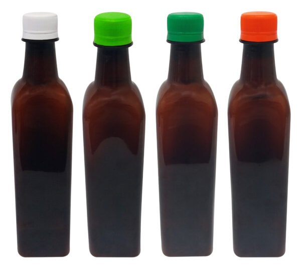 128 Frascos Plástico Âmbar Pet 500ml Tampa Rosca Lacre Aze - Imagem 2