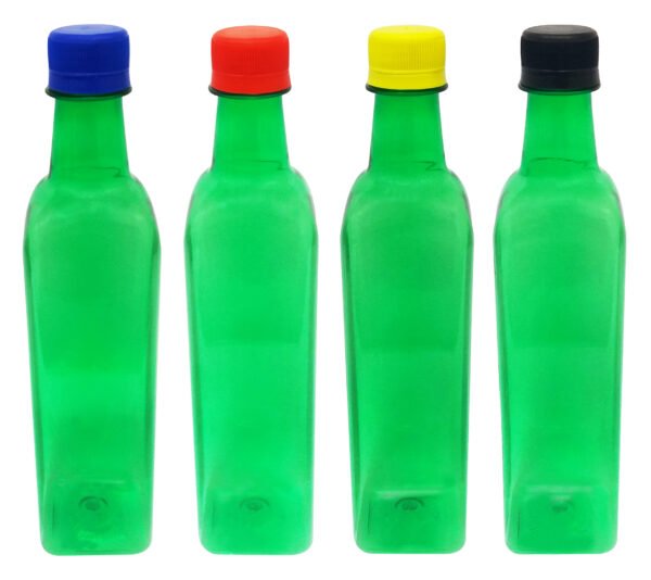 128 Frascos Plástico Verde Pet 500ml Tampa Rosca Lacre Aze