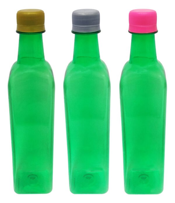128 Frascos Plástico Verde Pet 500ml Tampa Rosca Lacre Aze - Imagem 3