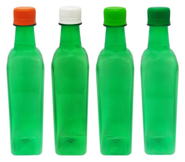 128 Frascos Plástico Verde Pet 500ml Tampa Rosca Lacre Aze - Imagem 2