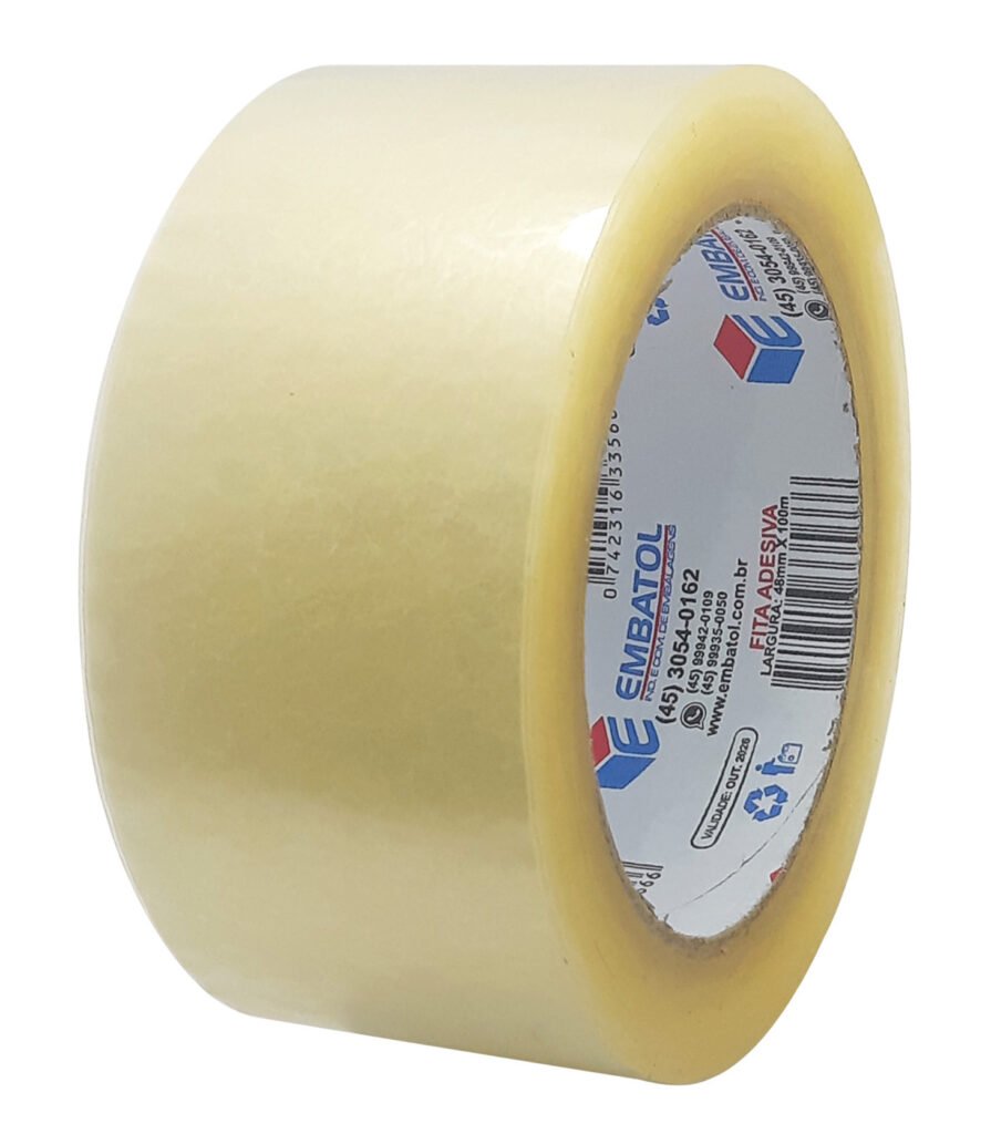 81 Rolo Fita Adesiva Acrilica Transparente 48mm X 100m Larga