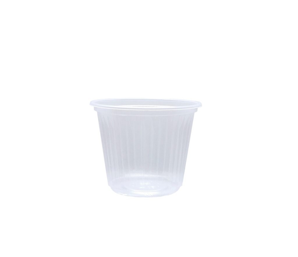 100 Copos Descartáveis Plásticos Ps Estriado Cristal 50ml