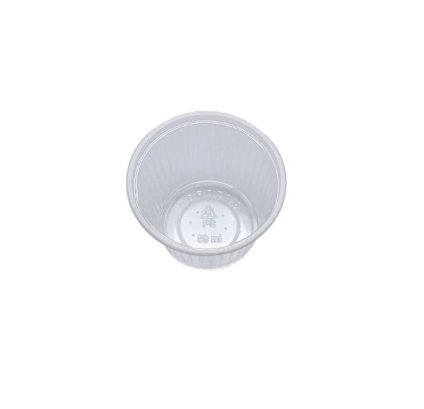 1500 Copos Descartáveis Plásticos Ps Estriado Cristal 50ml - Imagem 2