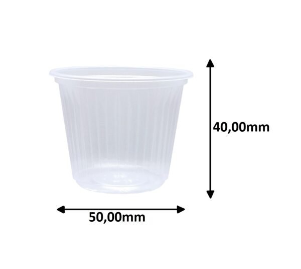 1500 Copos Descartáveis Plásticos Ps Estriado Cristal 50ml - Imagem 3