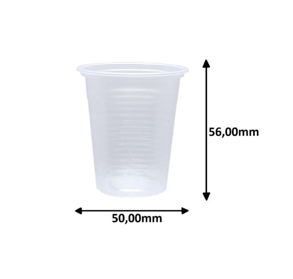 1500 Copos Descartáveis Plásticos Ps Estriado Cristal 80ml - Imagem 3