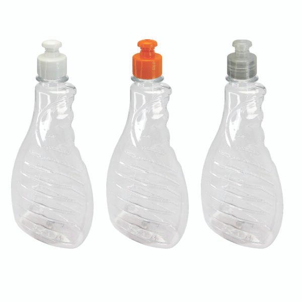 200 Frascos Plástico Cristal Pet 500ml C/ Tampa Pushpull Bor