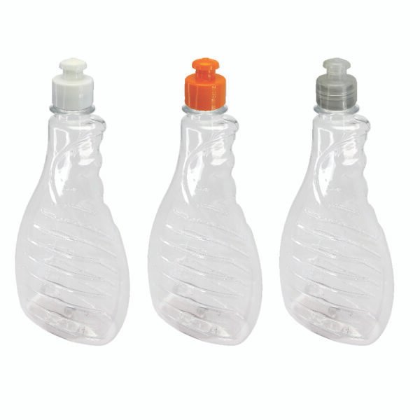 200 Frascos Plástico Cristal Pet 500ml C/ Tampa Pushpull Bor - Imagem 2