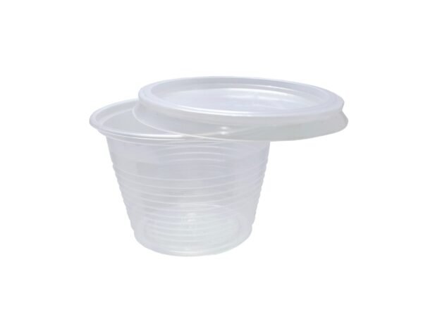 200 Potes Descartáveis Plásticos Ps Cristal C/ Tampa 100ml - Imagem 4