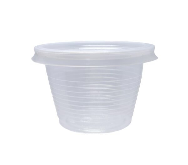 200 Potes Descartáveis Plásticos Ps Cristal C/ Tampa 100ml