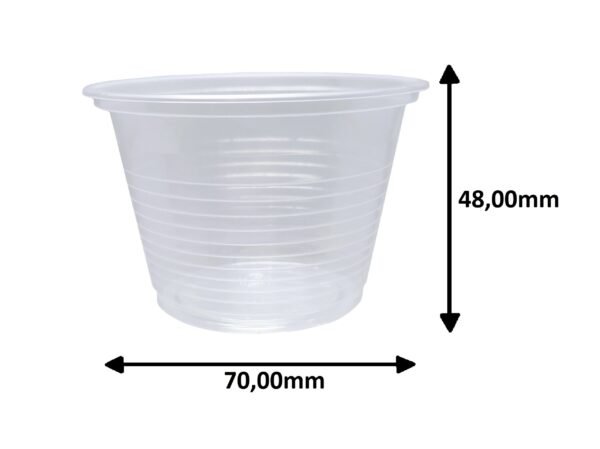 200 Potes Descartáveis Plásticos Ps Cristal C/ Tampa 100ml - Imagem 6