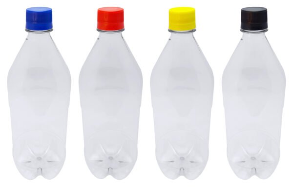 118 Frascos Plástico Cristal Pet 1l Tampa Rosca Lacre Agu
