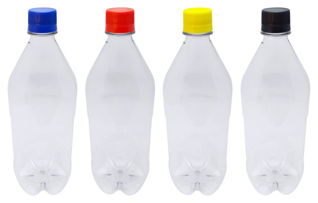 6 Frascos Plástico Cristal Pet 1l Tampa Rosca Lacre Agu