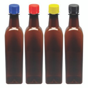 12 Frasco Plástico Âmbar Pet 500ml Azeite Tampa S Batoque