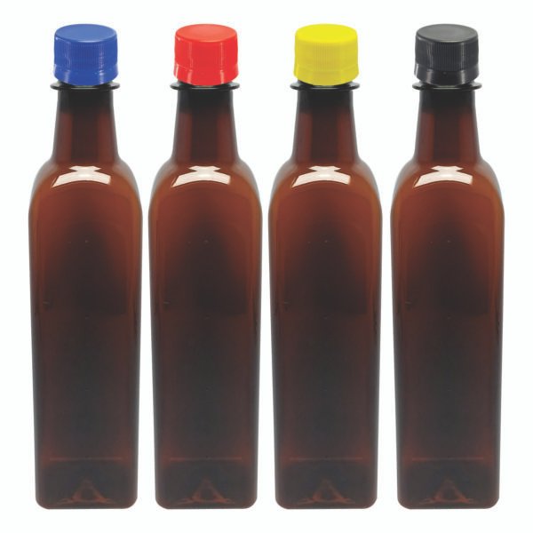 12 Frasco Plástico Âmbar Pet 500ml Azeite Tampa S Batoque