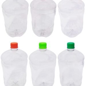 3 Frascos Plástico Cristal Pet 2l Com Tampa Rosca Lacre Gro