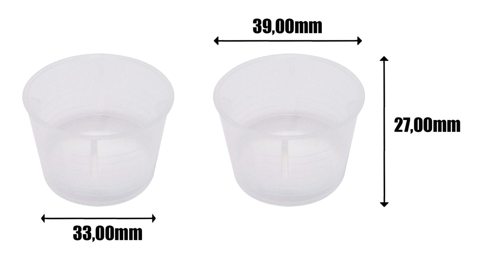 50 Copos De Medida Dosador Plástico Incolor 15ml Bocal 28 - Imagem 3