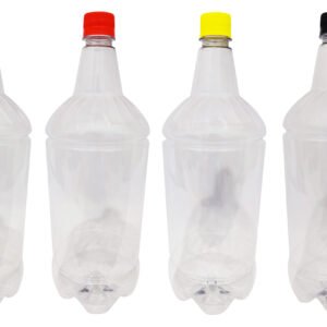 2 Frascos Plástico Cristal Pet 2l Com Tamp Rosca Lacre Gr2