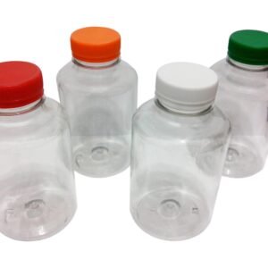 19 Frascos Plástico Cristal Pet 330ml Tampa Rosca Lacre Sup