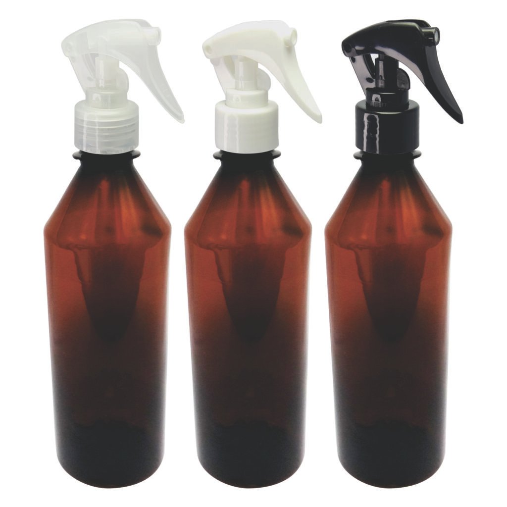 100 Frascos Plástico Âmbar Pet 500ml Válv Mini Gatilho Cos