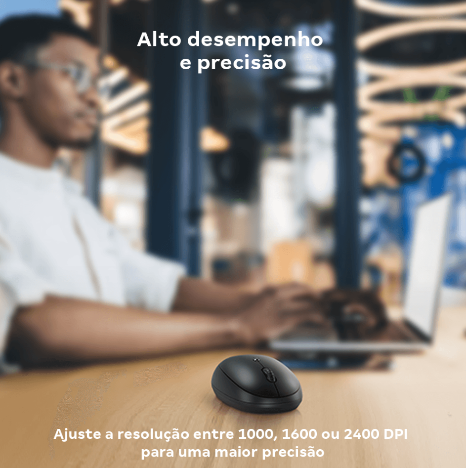 1 Mouse Sem Fio Intelbras Msi100 2400 Dpi Usb 2.0 Preto Bl - Imagem 4