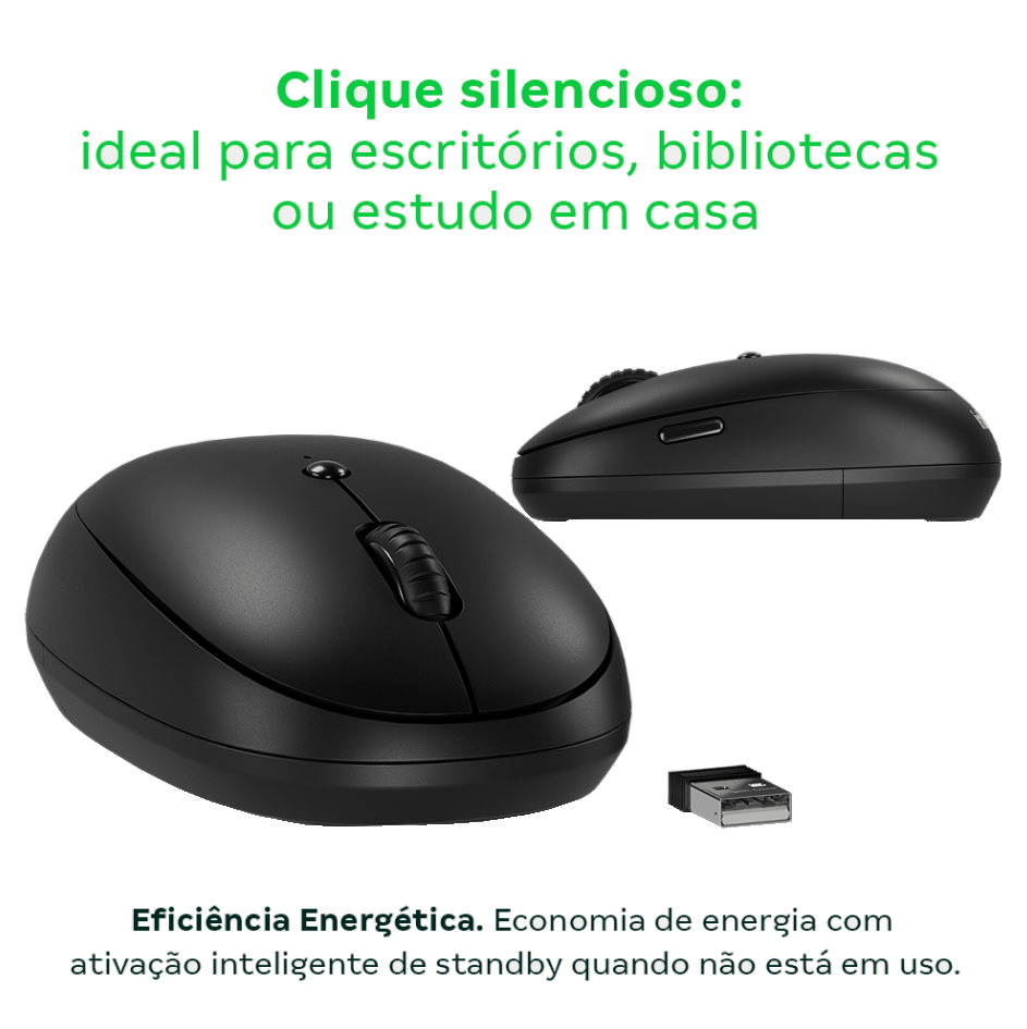 1 Mouse Sem Fio Intelbras Msi100 2400 Dpi Usb 2.0 Preto Bl - Imagem 5