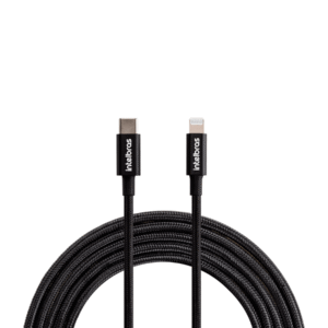1 Cabo Usb-c P Lightning 1,5m Nylon Preto Eucl15np Intelbras