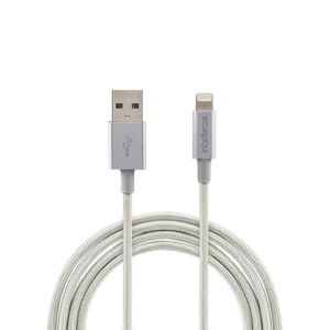 1 Cabo Usb P/ Lightning 1,5m Nylon Branco Eual15nb Intelbras