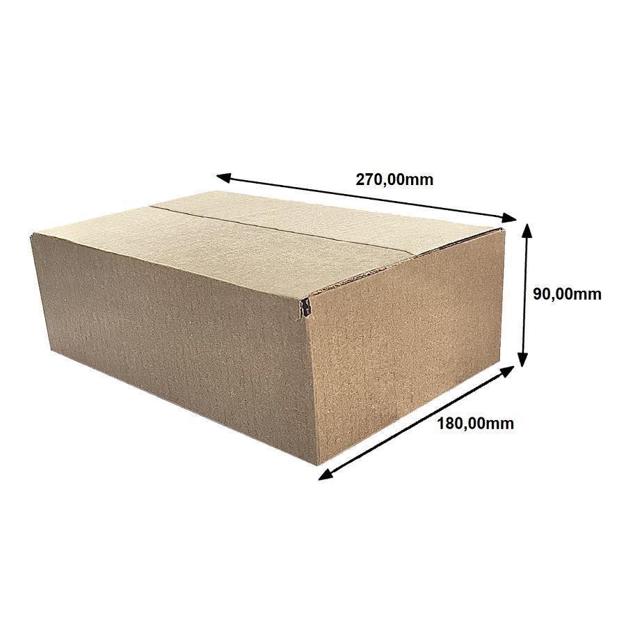 50 CAIXA ECOMMERCE 2579 270X180X90MM KRAFT ONDA B SIMPLES - Imagem 5