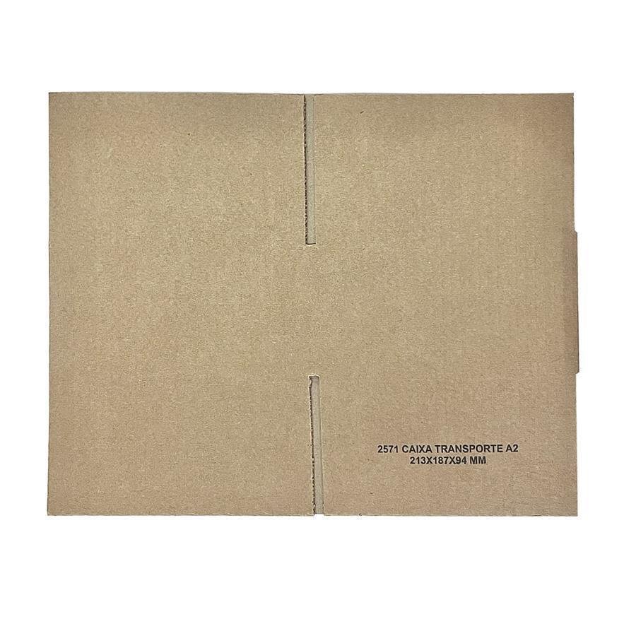 100 CAIXA TRANSPORTE A2 213X187X94MM KRAFT ONDA B SIMPLES - Imagem 4