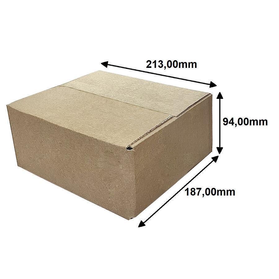 100 CAIXA TRANSPORTE A2 213X187X94MM KRAFT ONDA B SIMPLES - Imagem 5