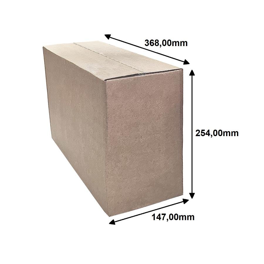 5 CAIXA TRANSPORTE B 368X147X254MM KRAFT ONDA B SIMPLES - Imagem 5