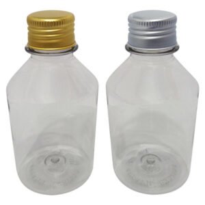 20 Frascos Plástico Cristal Pet 250ml Tampa Aluminio S/ Far