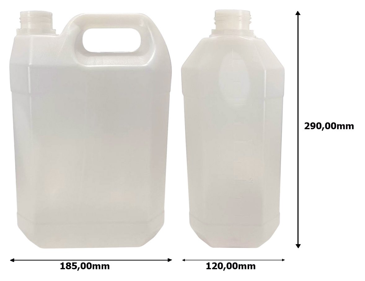30 Galão Bombona Incolor Pead 5l C/ Tampa Rosca Lacre E Alça - Imagem 5