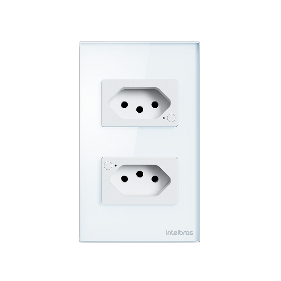 3 Tomada Dupla Inteligente Wifi 10a Ets1002 Branco Intelbras - Imagem 2