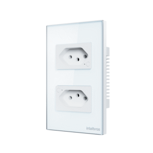 1 Tomada Dupla Inteligente Wifi 10a Ets1002 Branco Intelbras