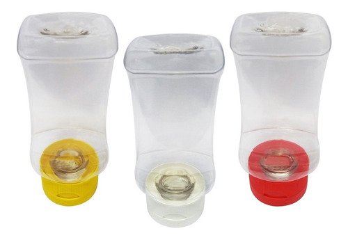 1309 Frasco Plásticos Cristal Pet 200ml Molho Tampa Top Down