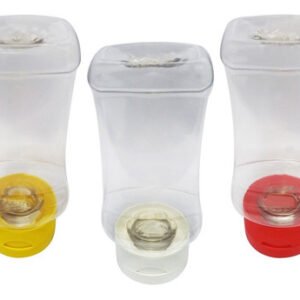 25 Frascos Plásticos Cristal Pet 200ml Molho Tampa Top Down