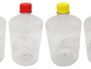 49 Frascos Plástico Cristal Pet 1l Tampa Rosca Lacre Sab