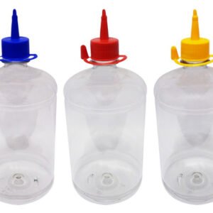 135 Frascos Plástico Cristal Pet 1l C/ Bico Aplicador Sab