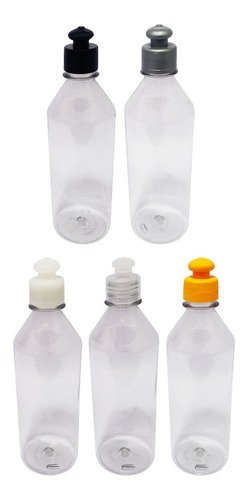 765 Frascos Plástico Cristal Pet 500ml C/ Tampa Pushpull Cos - Imagem 3