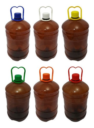 60 Frascos Plástico Âmbar Pet 2l E 6 Suporte Térmico Growler - Imagem 3