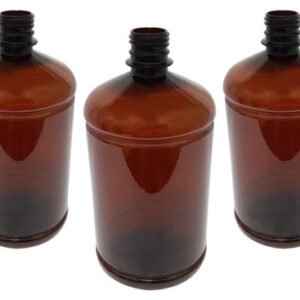 22 Frascos Plástico Âmbar Pet De 1l Vazios Sem Tampas Sab