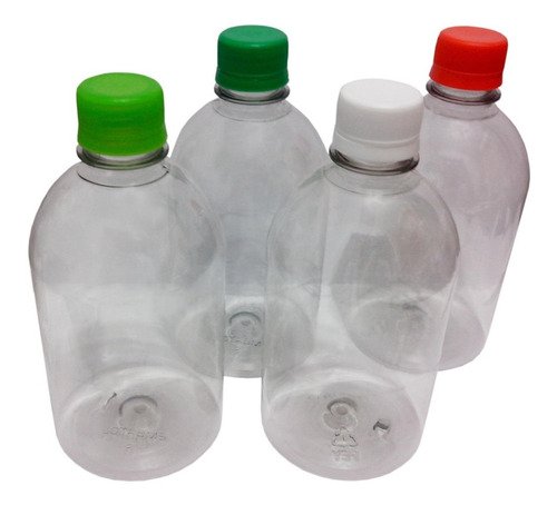 48 Frascos Plástico Cristal Pet 500ml Tampa Rosca Lacre Sab - Imagem 2