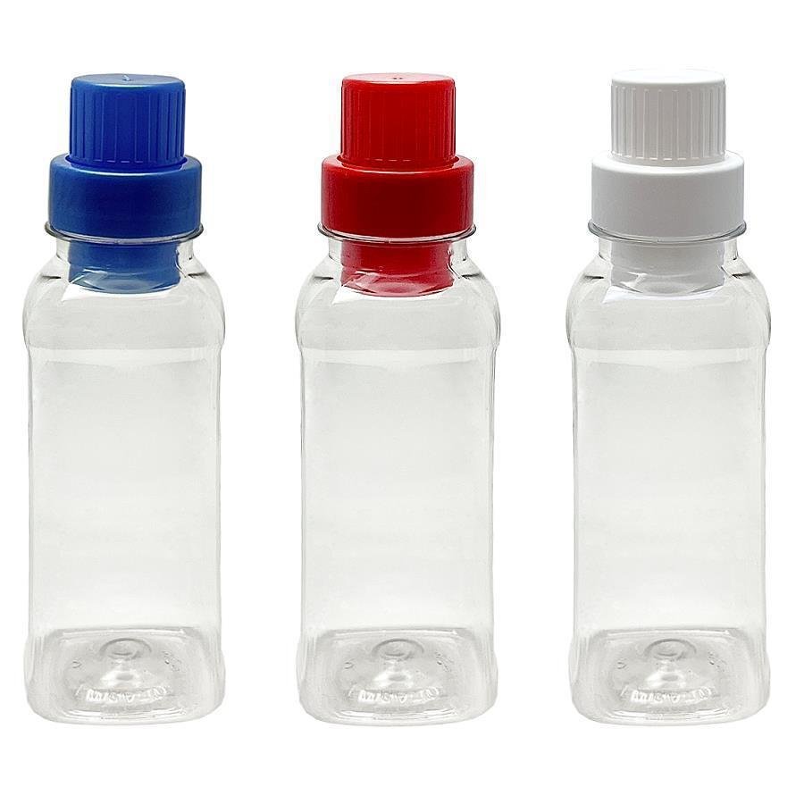 1254 FRASCO PLÁSTICO CRISTAL 300ML TAMPA DOSADORA 25ML QUA