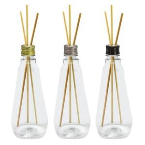 120 FRASCO PLÁSTICO CRISTAL 720ML TAMPA DIFUSOR VARETAS MEL