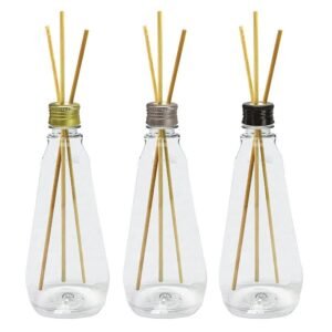 96 FRASCO PLÁSTICO CRISTAL 720ML TAMPA DIFUSOR VARETAS MEL