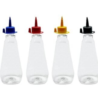 255 FRASCO PLÁSTICO CRISTAL 720ML TAMPA BICO APLICADOR MEL